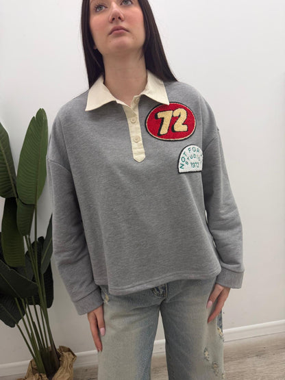 Vicolo - Felpa Polo Patch