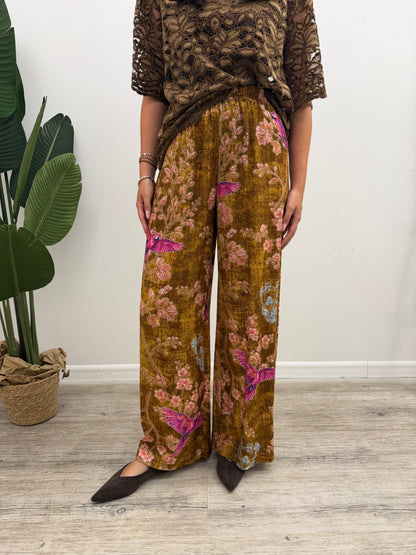 Haveone - Pantalone Stampa Pappagallo