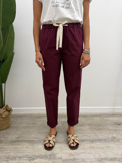 Vicolo - Pantalone Coulisse Popeline