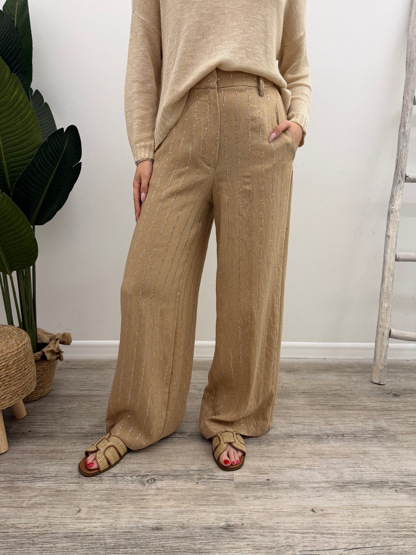 Tensione In - Pantalone Gessato Paillettes