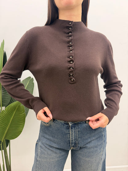Haveone - Pull Bottoncini Rouches
