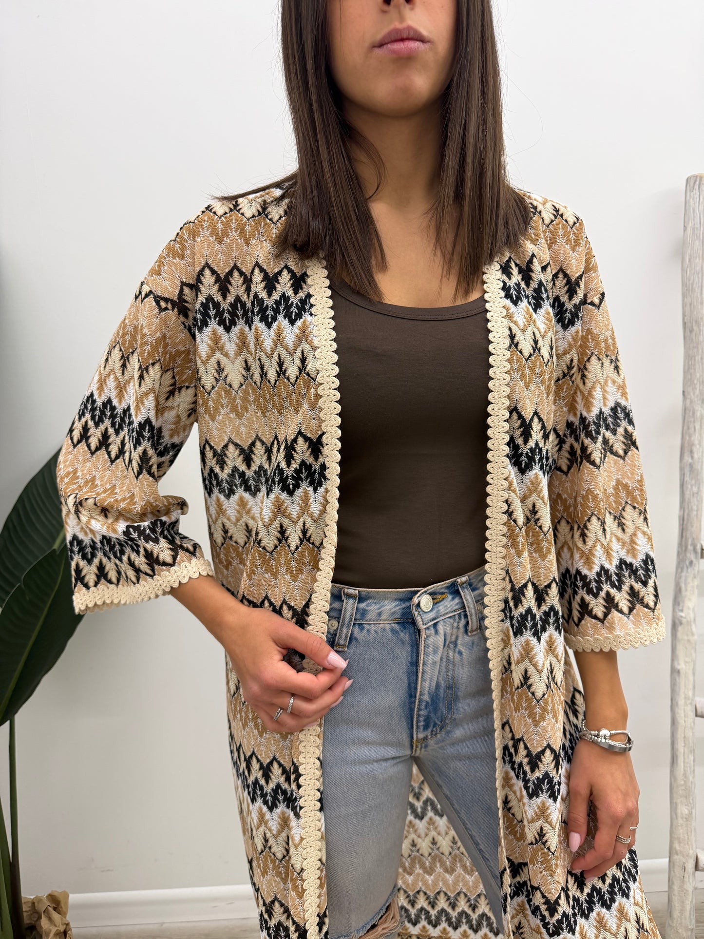 Vicolo - Cardigan Motivi Zig-Zag