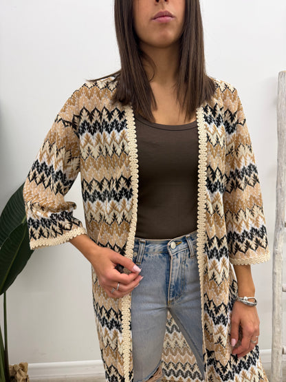Vicolo - Cardigan Motivi Zig-Zag