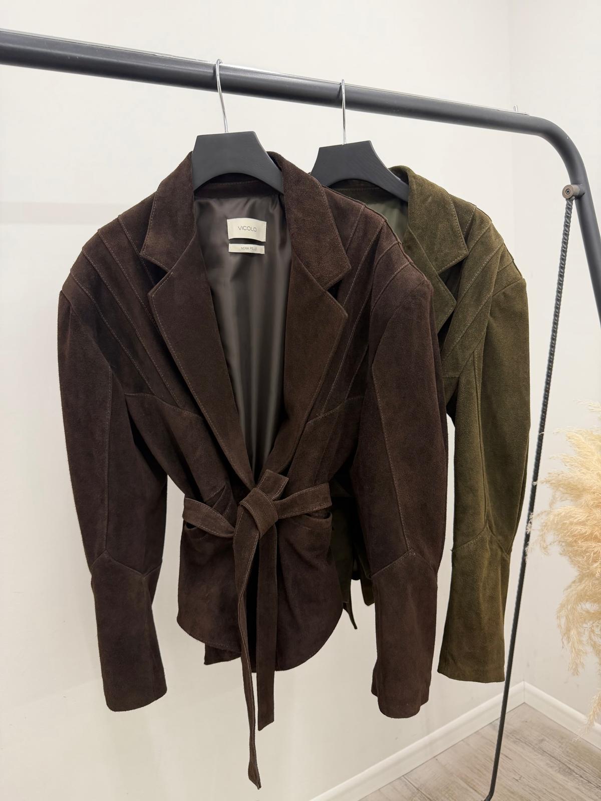Vicolo - Giacca Suede Cintura