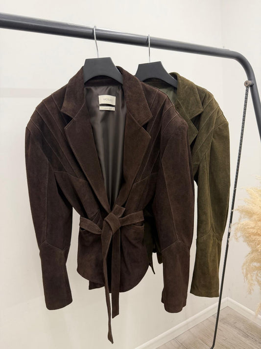 Vicolo - Giacca Suede Cintura