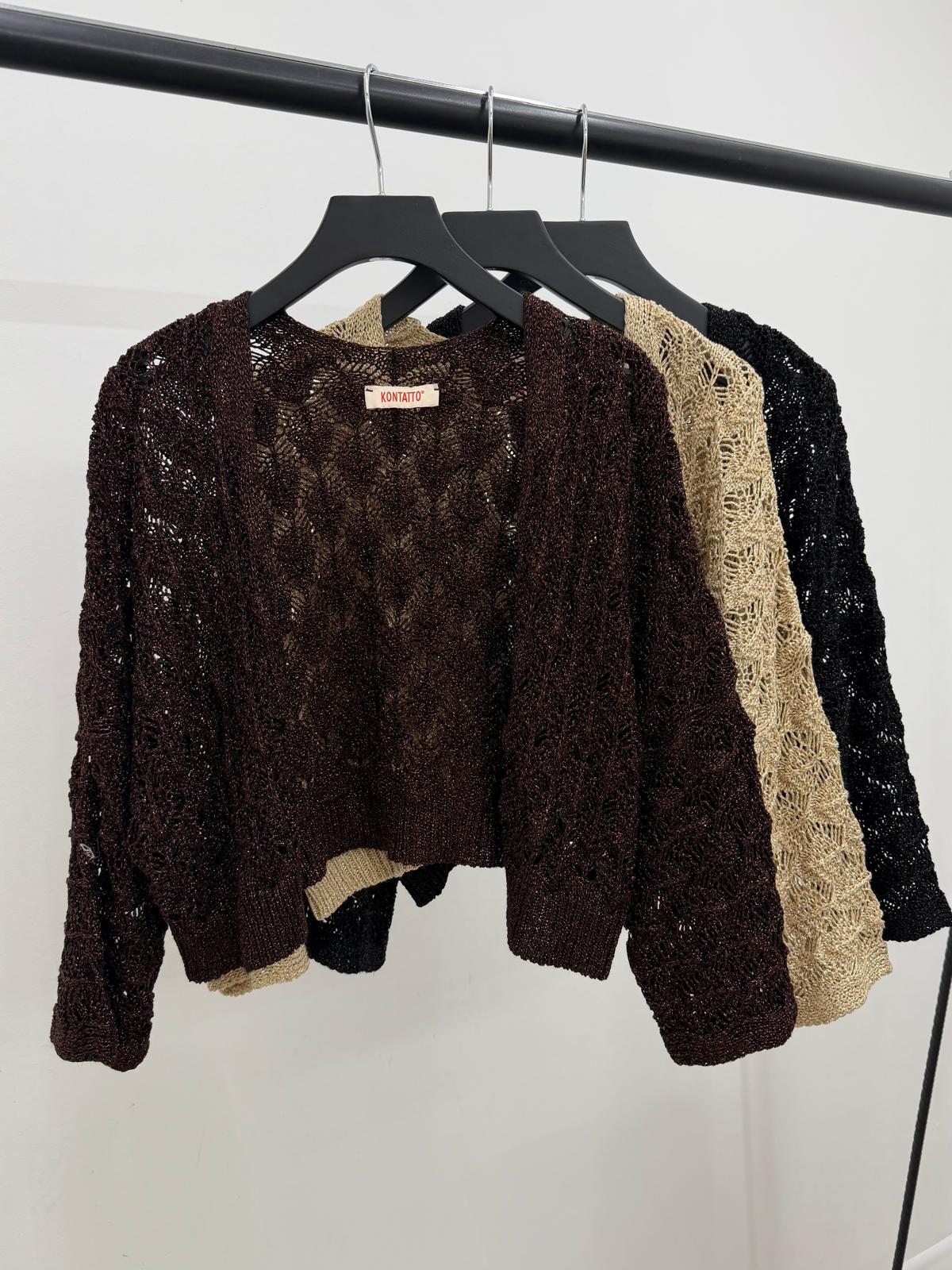 Kontatto - Cardigan Traforato Lurex