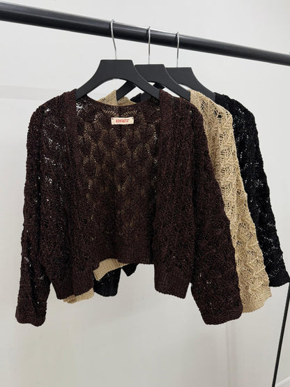 Kontatto - Cardigan Traforato Lurex
