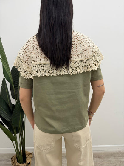 Tensione In - Tshirt Pizzo Ricamo