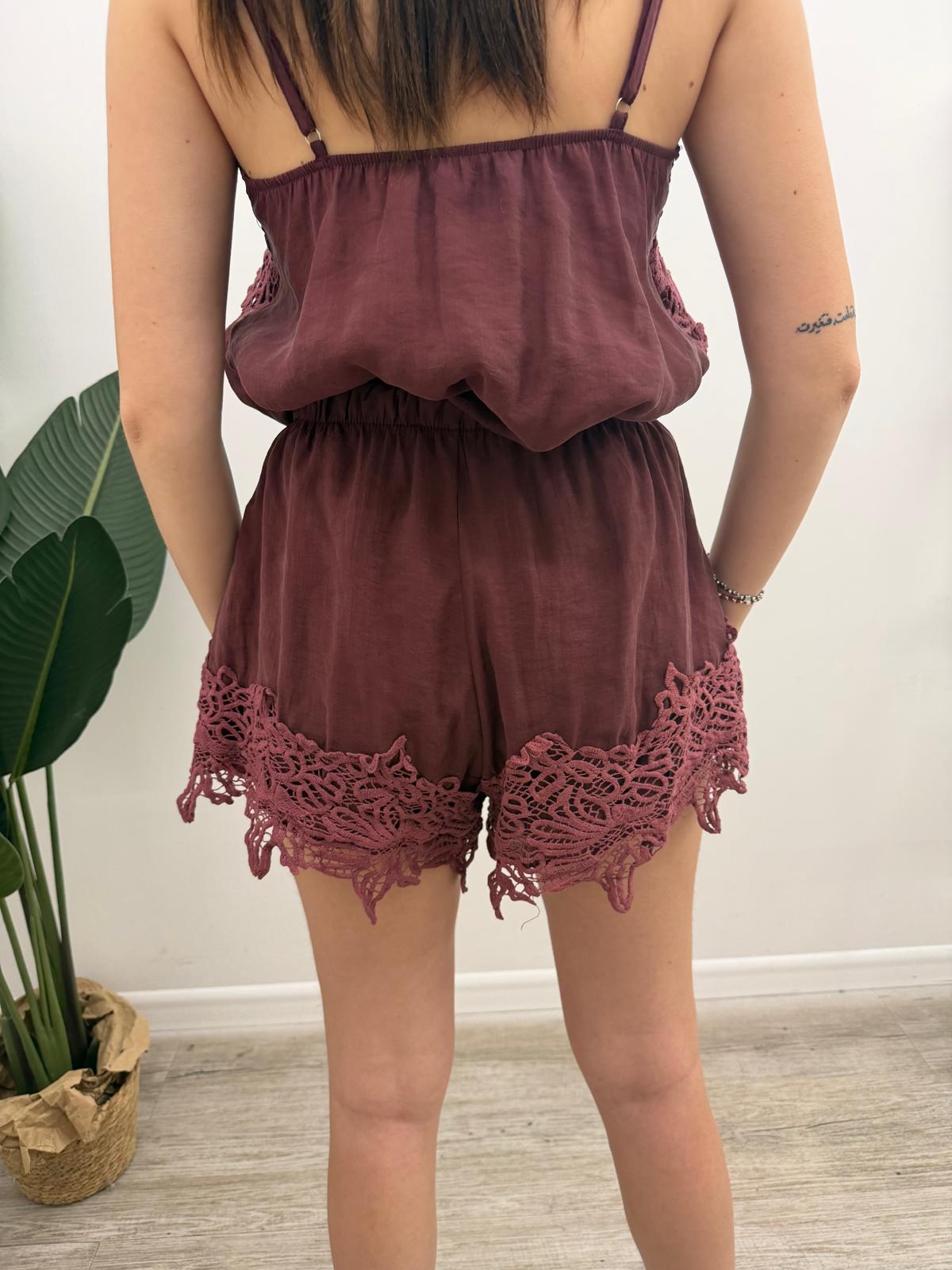Haveone - Shorts Pizzo Ricami