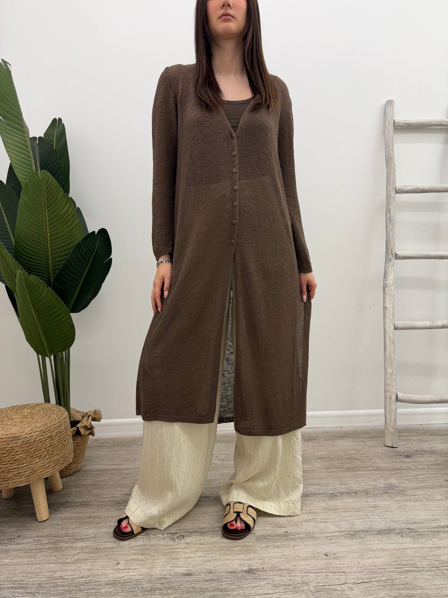 Vicolo - Cardigan Lungo Spacchi