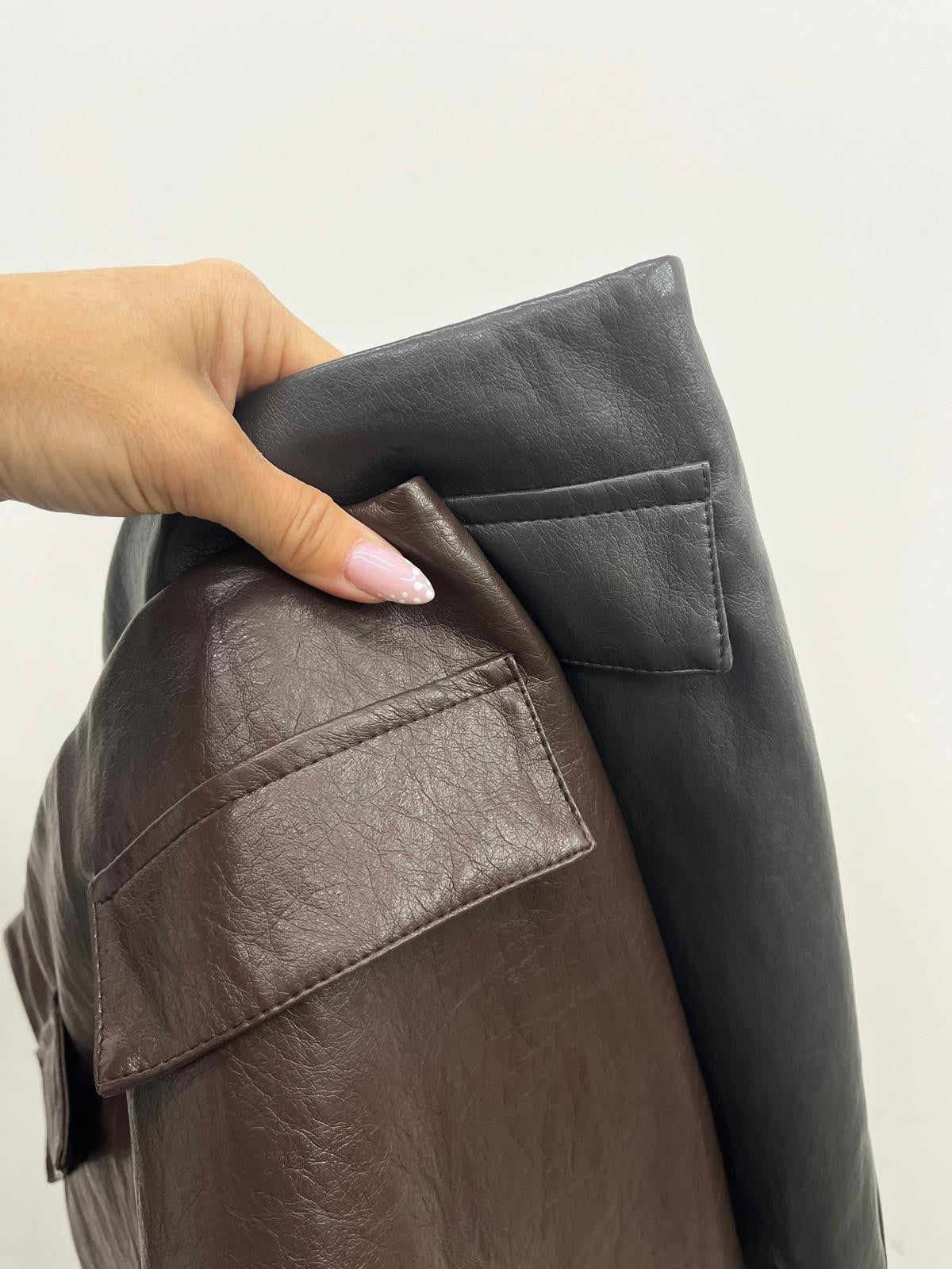 Vicolo - Minigonna Ecopelle Tasche