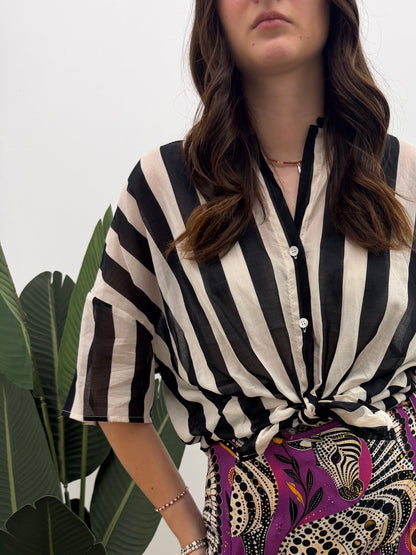 Vicolo - Camicia Riga Black&White
