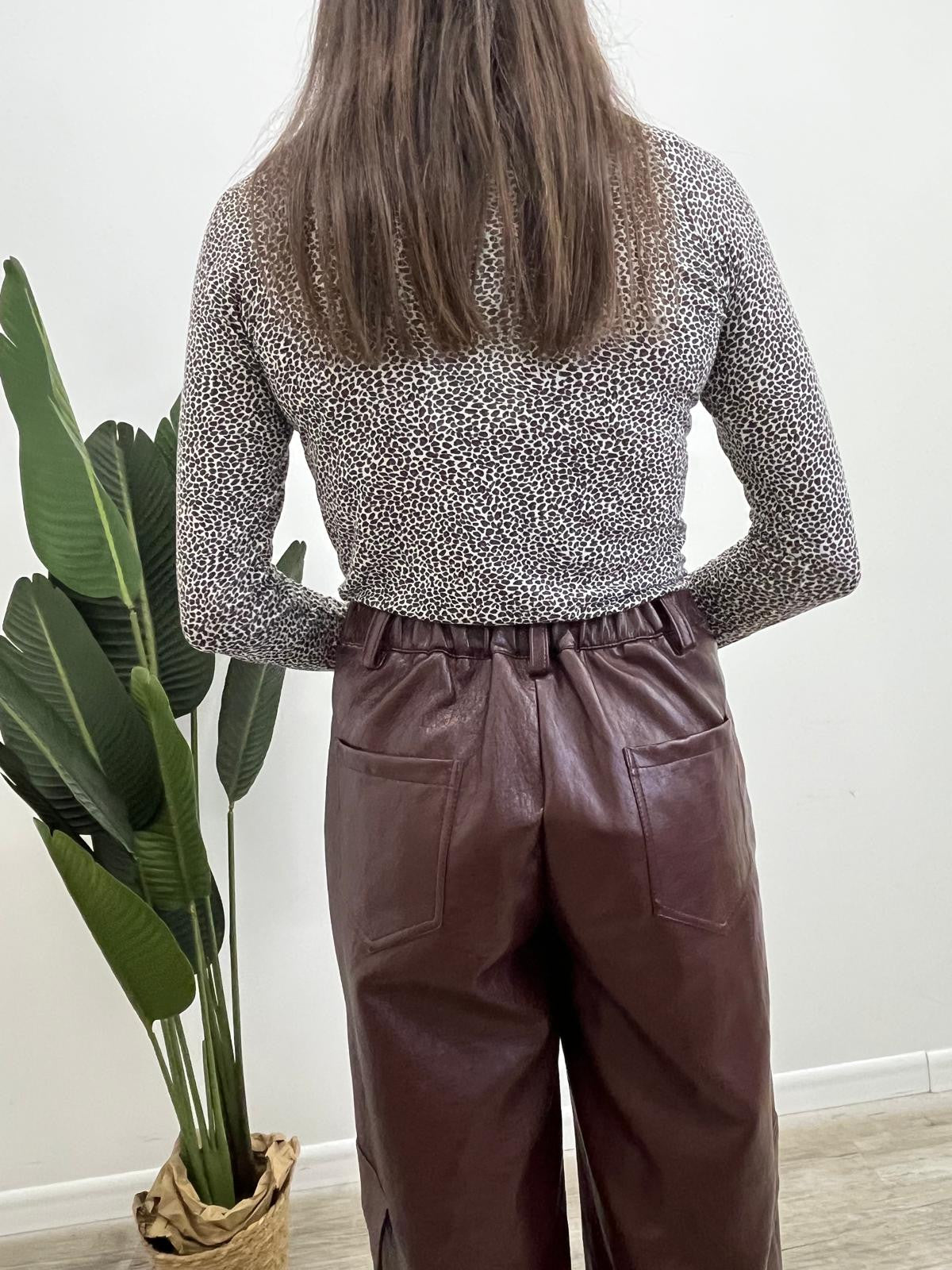 Tensione In - Pantalone Cargo Ecopelle