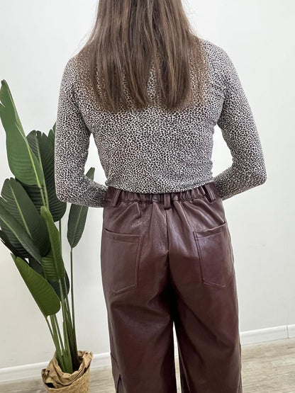 Tensione In - Pantalone Cargo Ecopelle