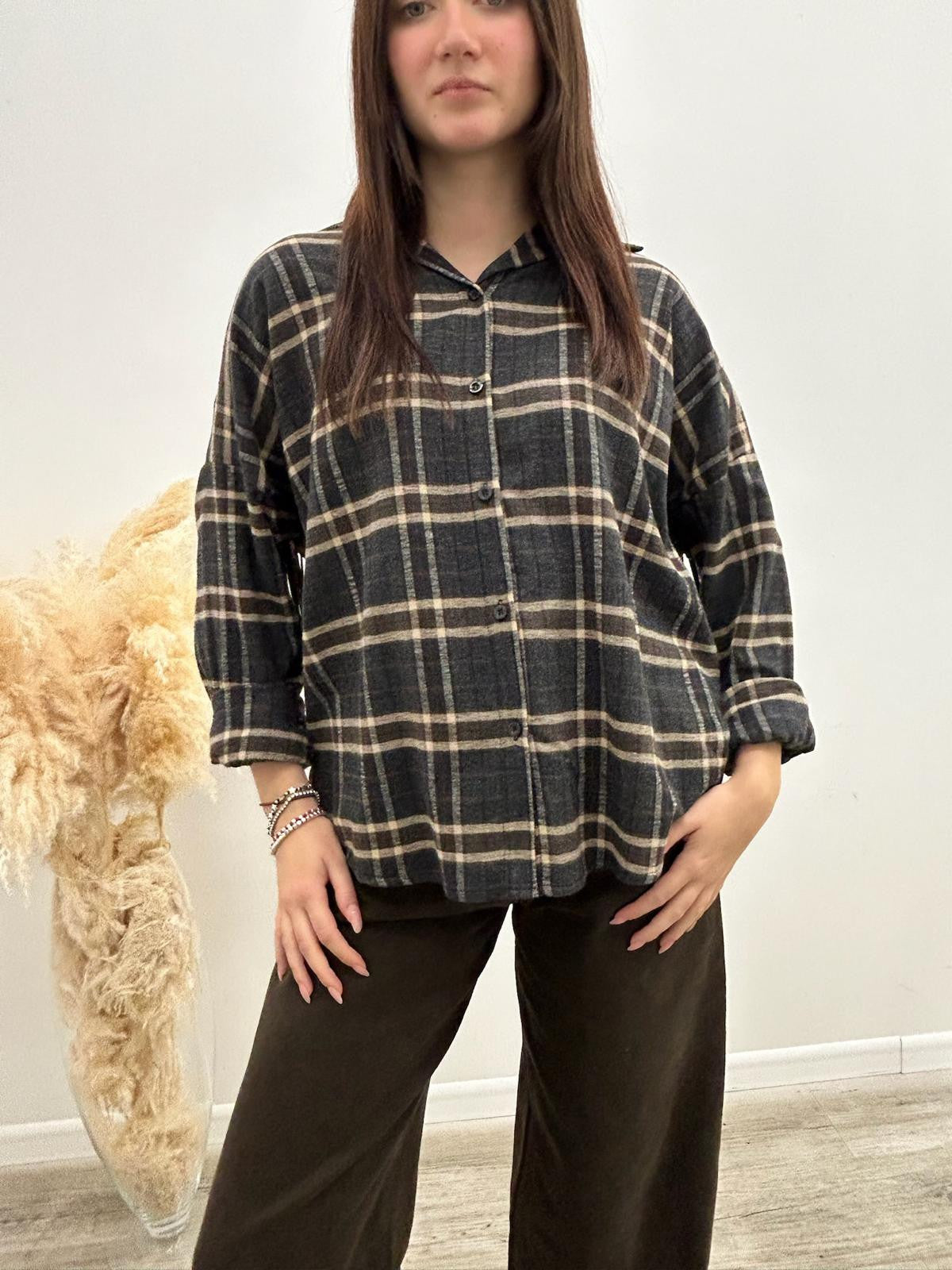 Susy Mix - Camicia Tartan Frange