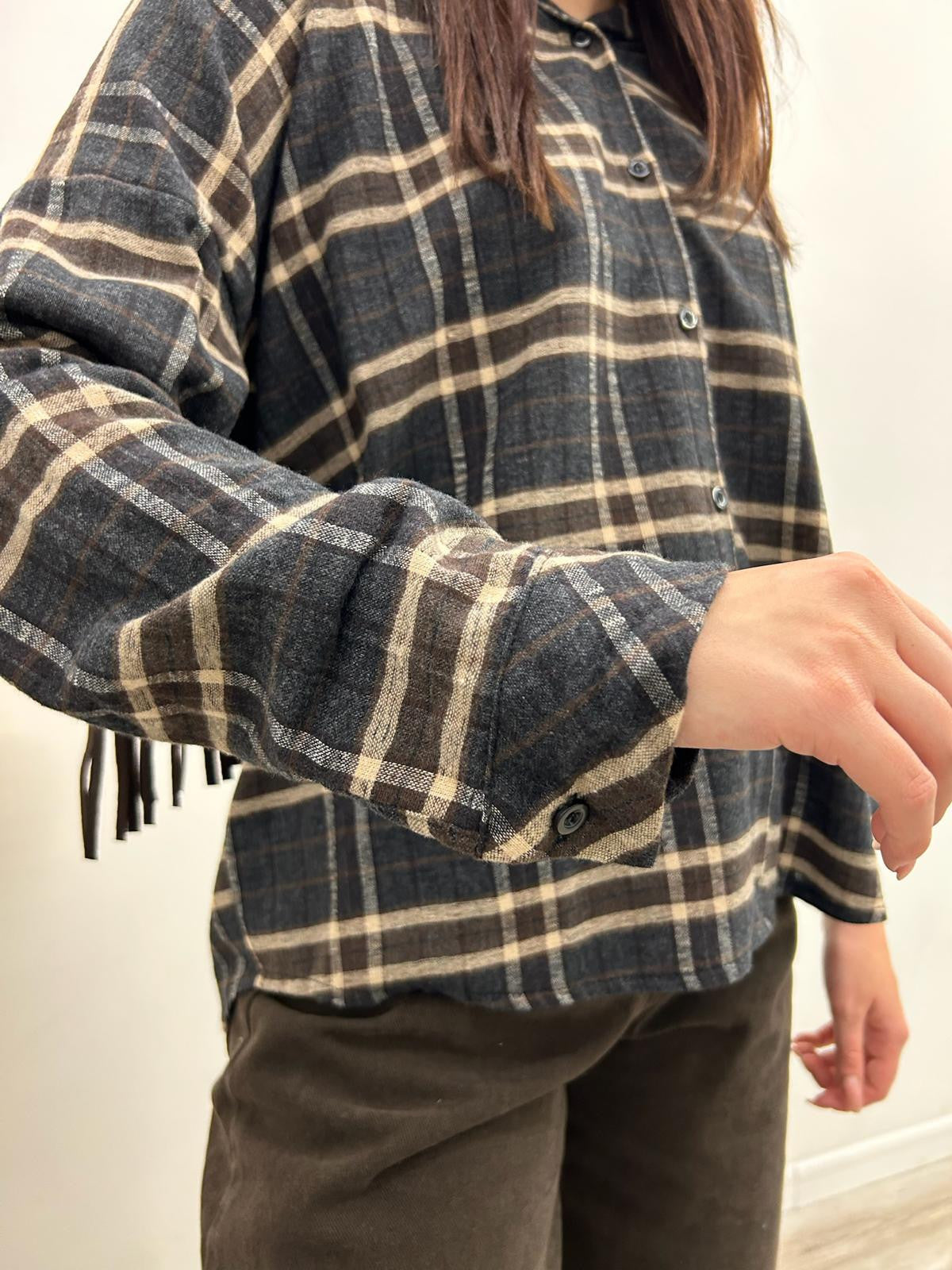 Susy Mix - Camicia Tartan Frange