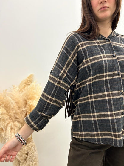 Susy Mix - Camicia Tartan Frange