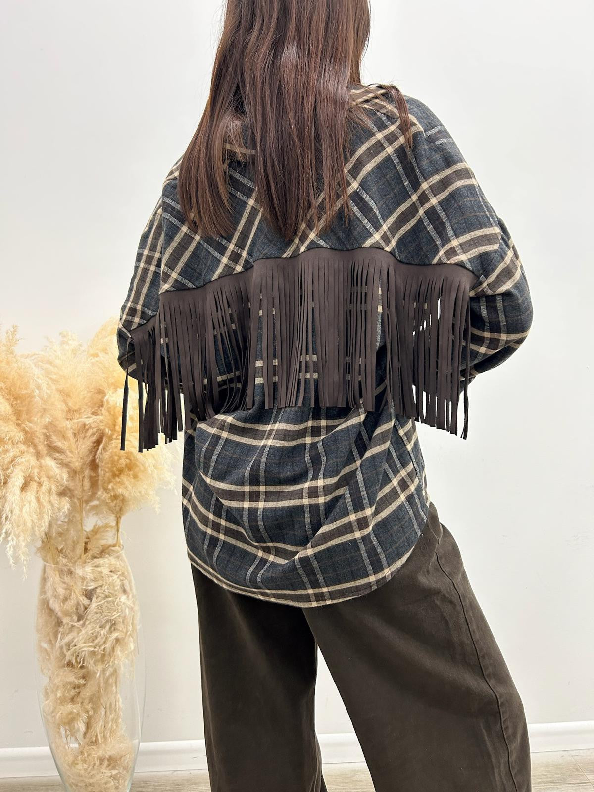 Susy Mix - Camicia Tartan Frange