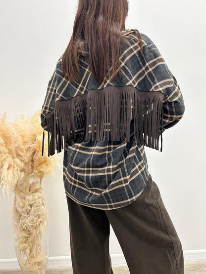 Susy Mix - Camicia Tartan Frange
