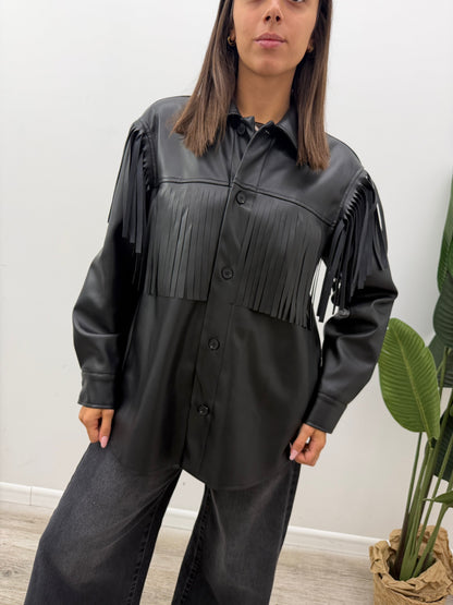 Vicolo - Camicia Ecopelle Frange