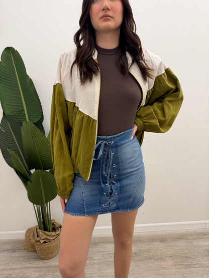 Haveone - Minigonna Jeans Stringata