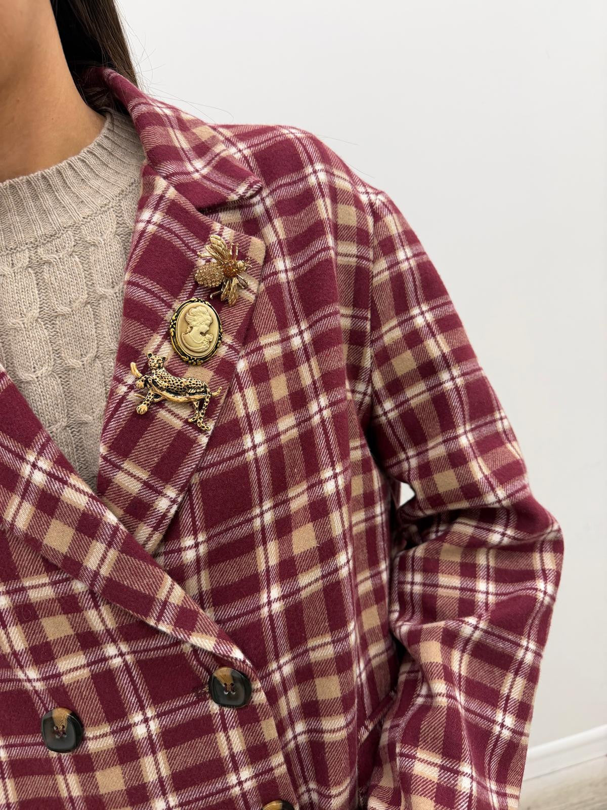 Haveone - Blazer Quadri Crop Spille