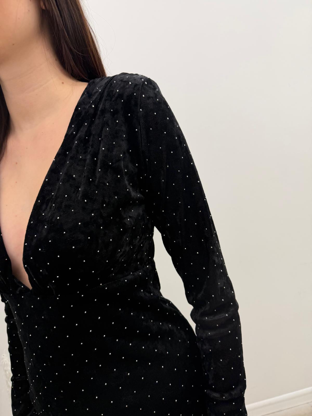 Kontatto - Abito Velluto Strass