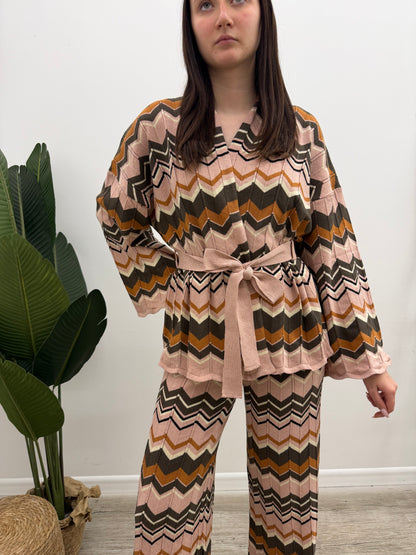 Vicolo - Cardigan Chevron