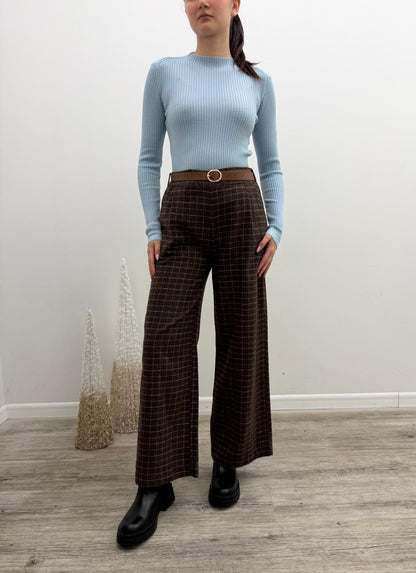 Haveone - Pantalone Quadretti Cintura