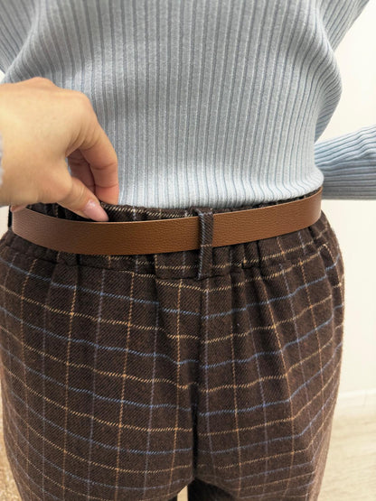 Haveone - Pantalone Quadretti Cintura