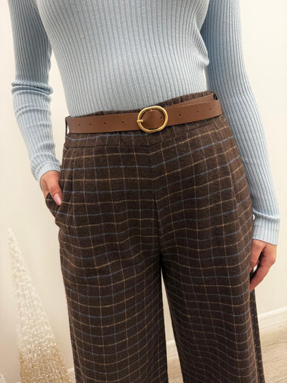 Haveone - Pantalone Quadretti Cintura