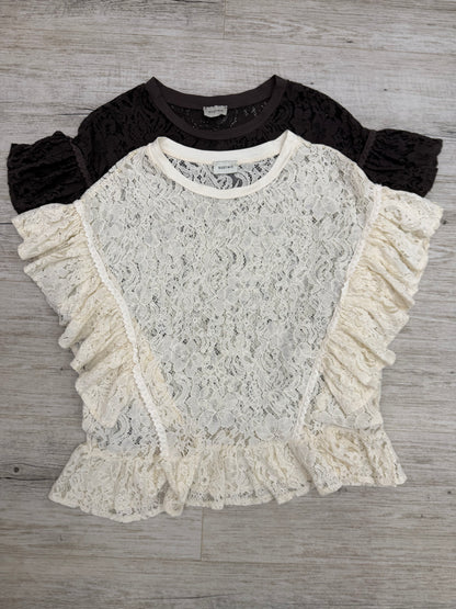 Susy Mix - Blusa Pizzo Profili Rouches