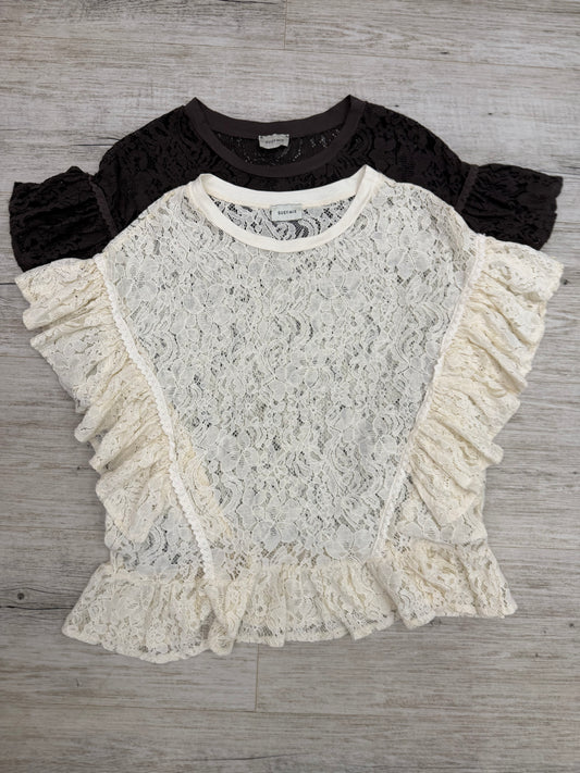 Susy Mix - Blusa Pizzo Profili Rouches