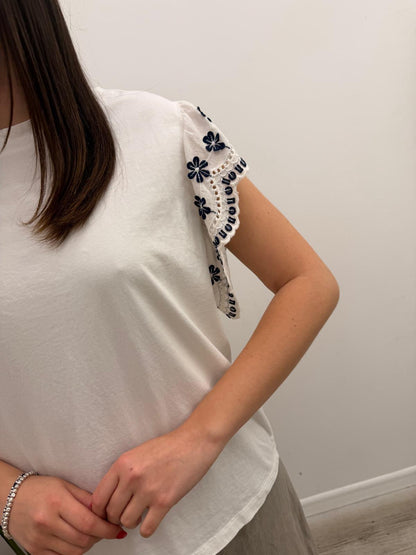 Vicolo - Tshirt Rouches Ricami