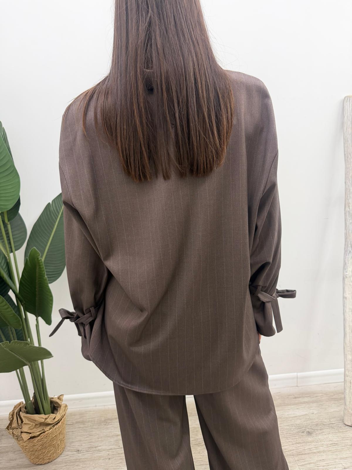 Vicolo - Camicia Gessata Tortora