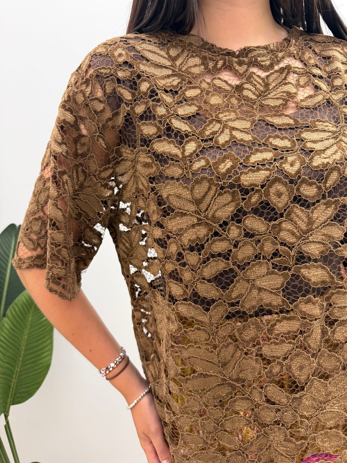 Haveone - Maglia Pizzo Ricamo