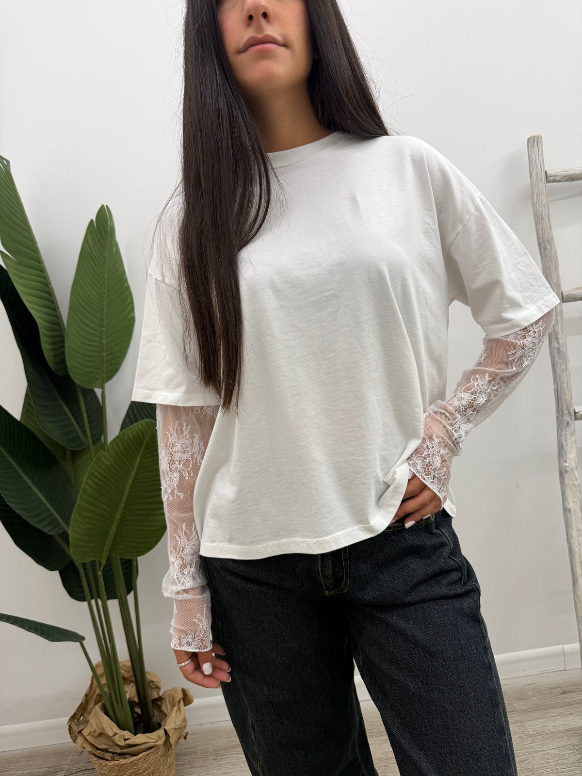 Susy Mix - Tshirt Manica Pizzo