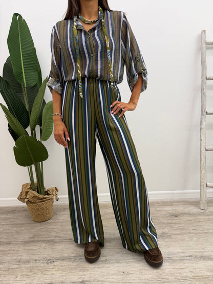 Haveone - Pantalone Riga Oliva