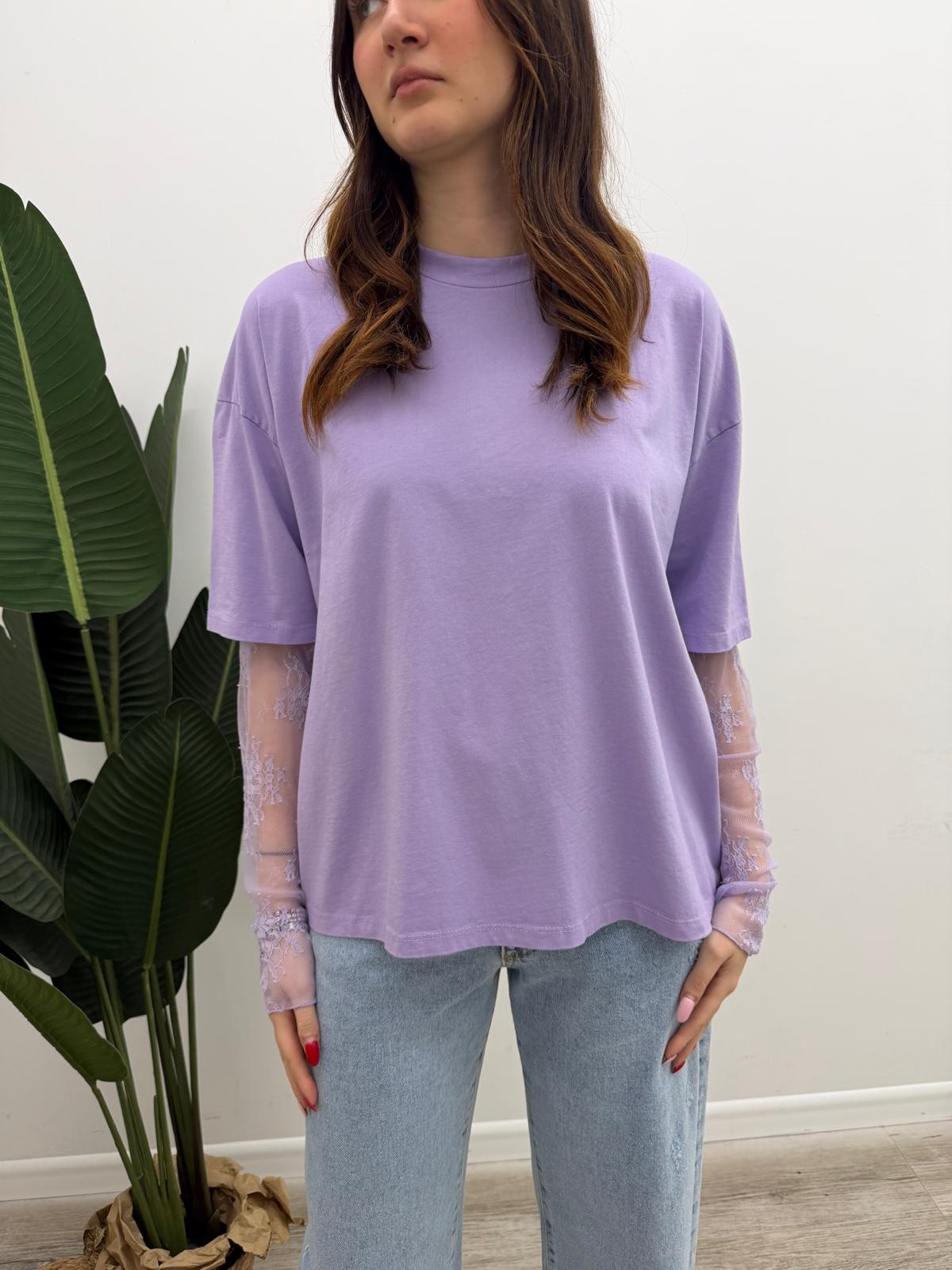 Susy Mix - Tshirt Manica Pizzo