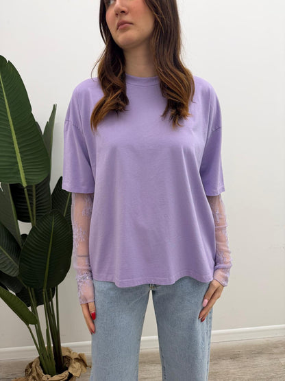 Susy Mix - Tshirt Manica Pizzo