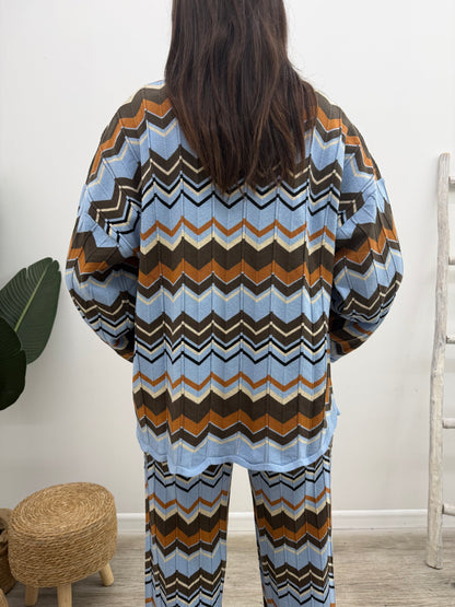 Vicolo - Cardigan Chevron