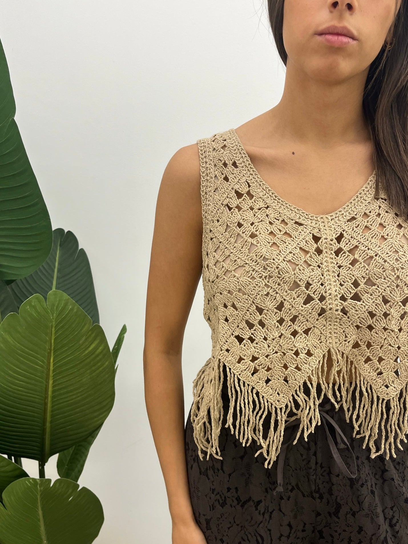 Vicolo - Top Macramé Frangette