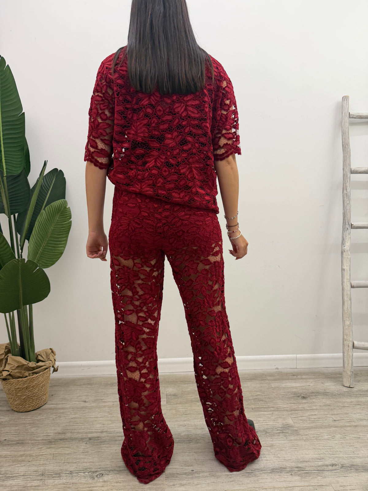 Haveone - Pantalone Pizzo Ricamo