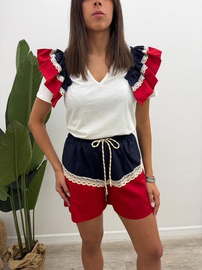 Susy Mix - Shorts Popeline Bicolor
