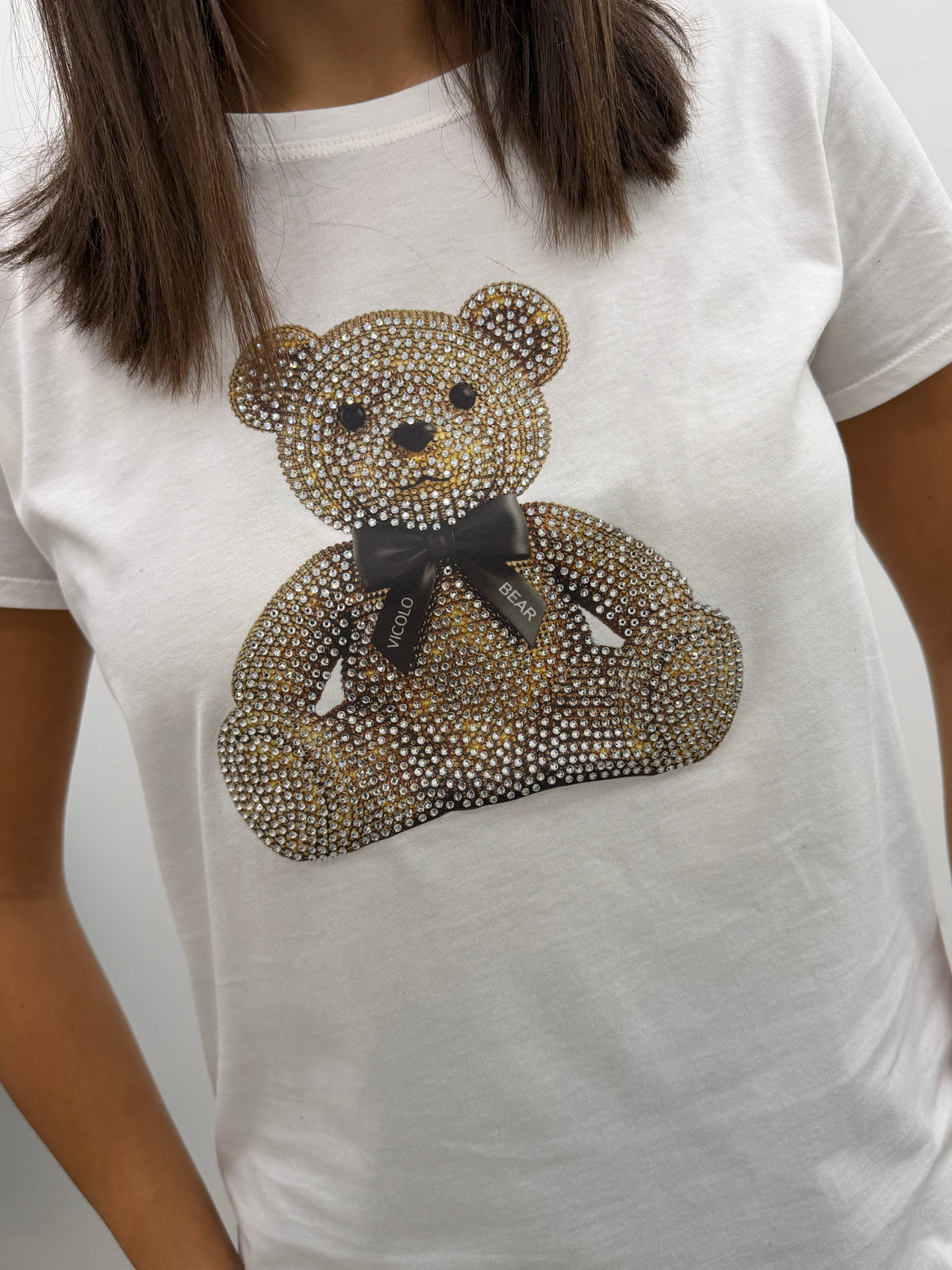 Vicolo  - Tshirt Teddy Strass