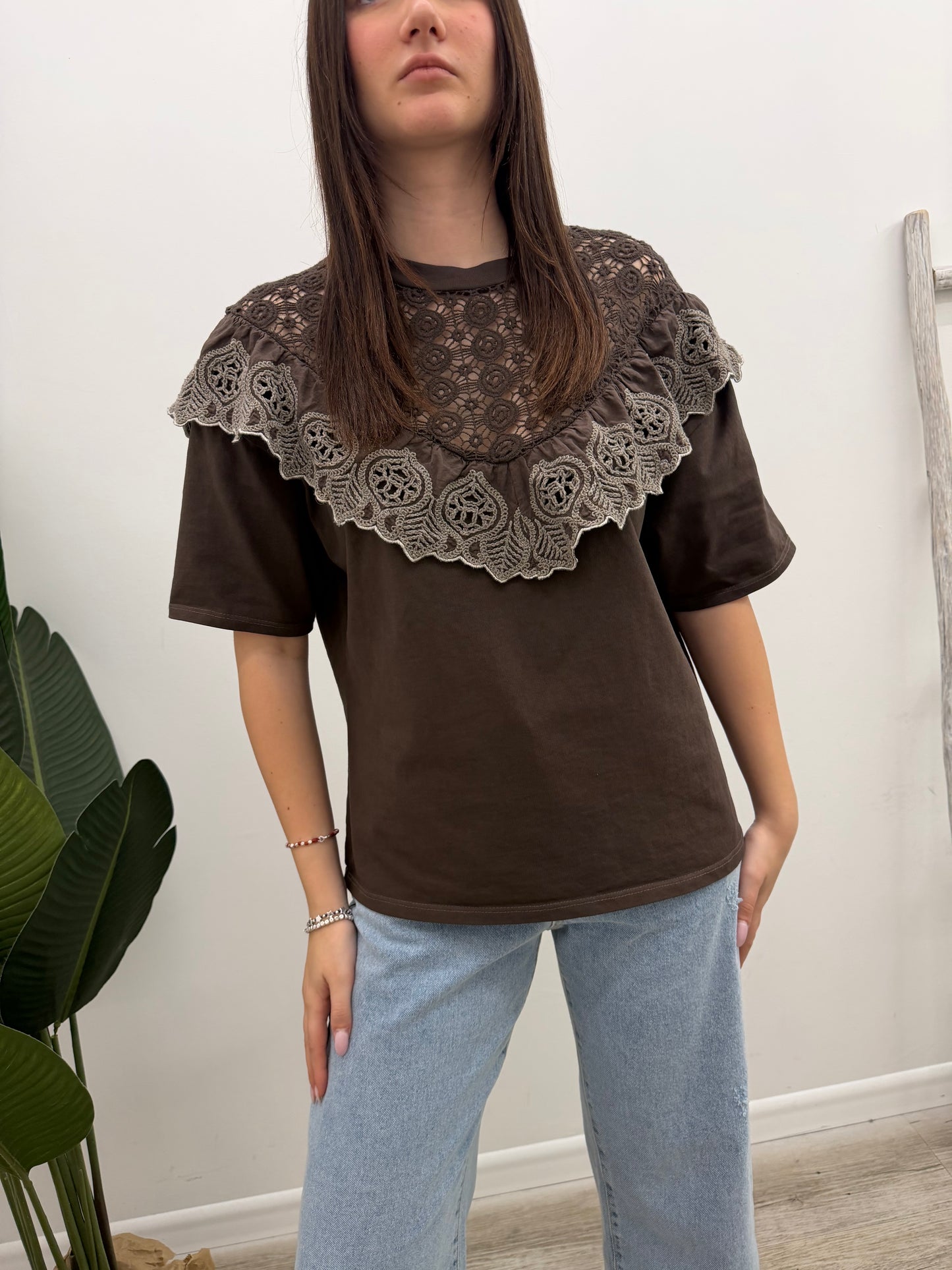 Susy Mix - Tshirt Volant Crochet