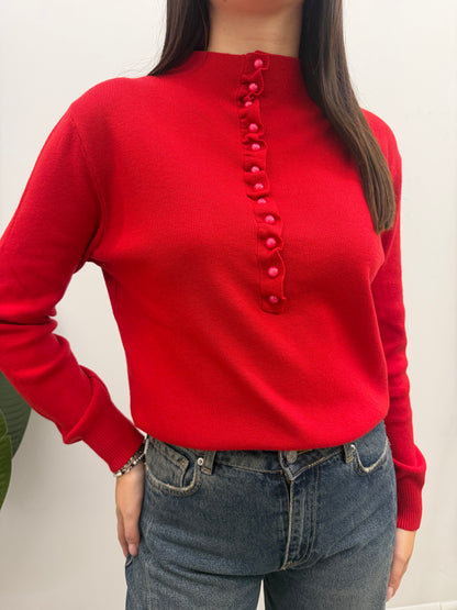 Haveone - Pull Bottoncini Rouches