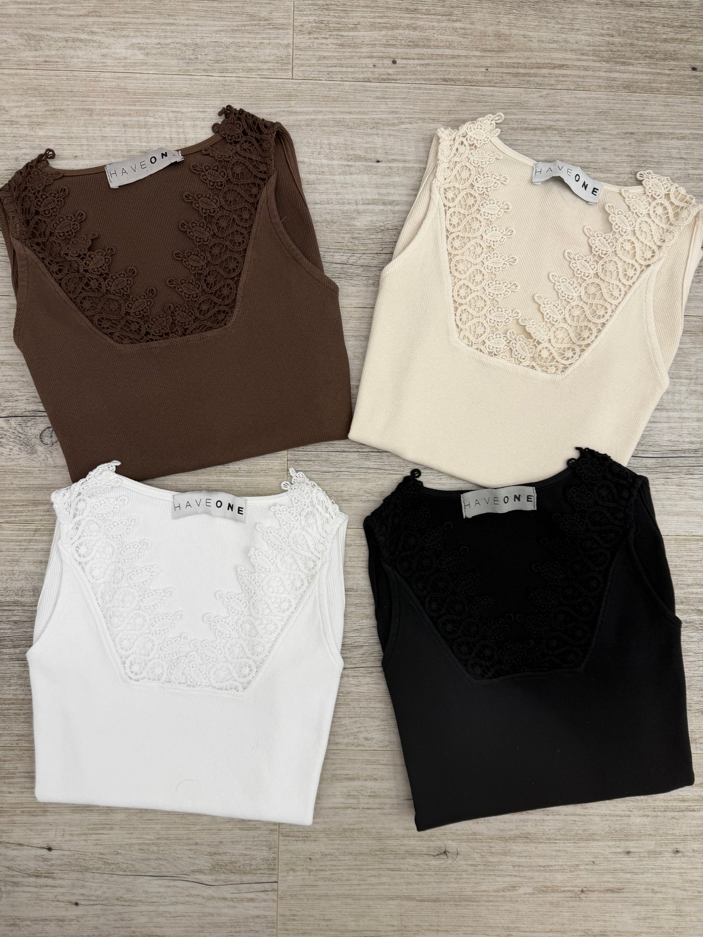 Haveone - Canotta Costine V Macramé