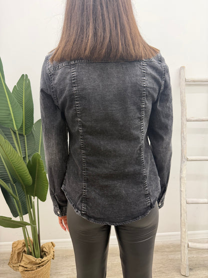 Susy Mix - Camicia Denim Black