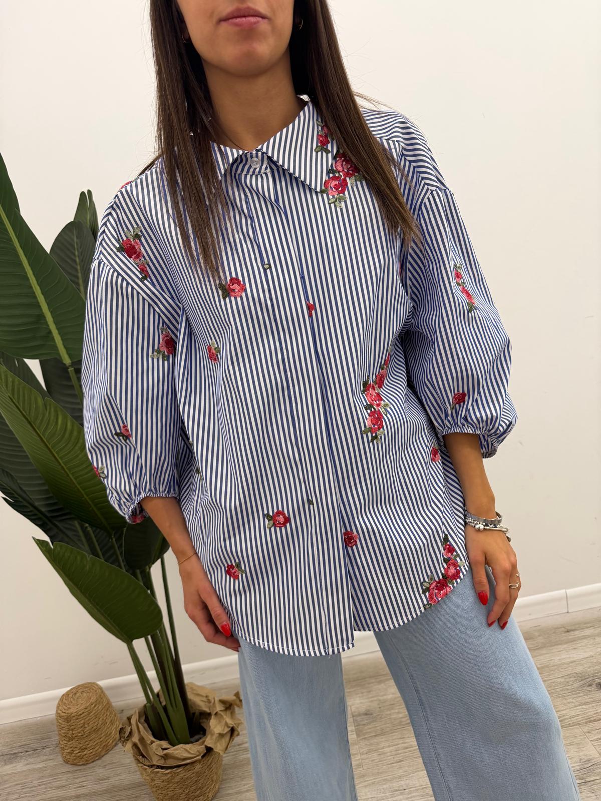 Kontatto - Camicia Righe Rose
